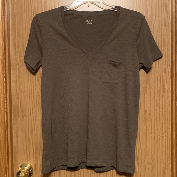 Madewell Tops - Madewell Cotton Pocket T Tee Shirt V Neck NWT